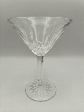 Waterford Crystal Cut Glass Martini Glass By Paul Farrell 1999 Signed Elegant De